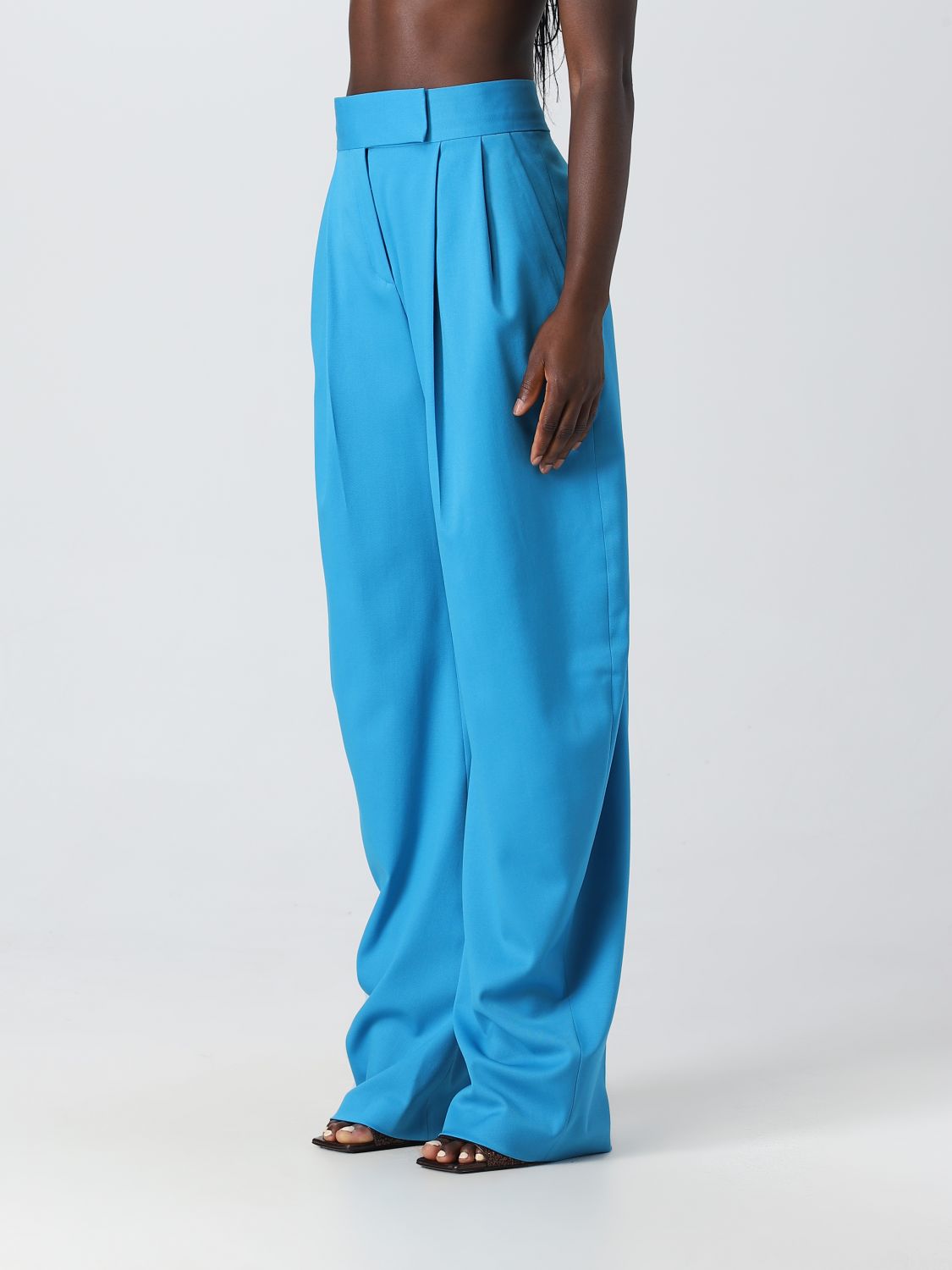 Pants Woman color Gnawed Blue
