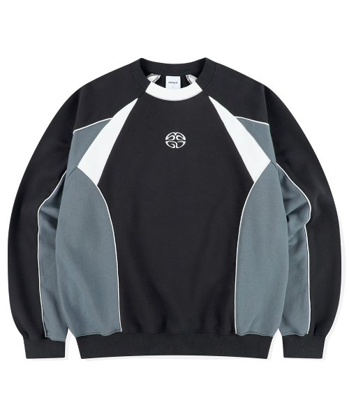 TRACK PIPING SWEATSHIRT BLACK