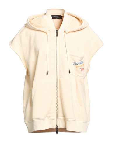 Woman Sweatshirt Beige Size XS Cotton, Elastane