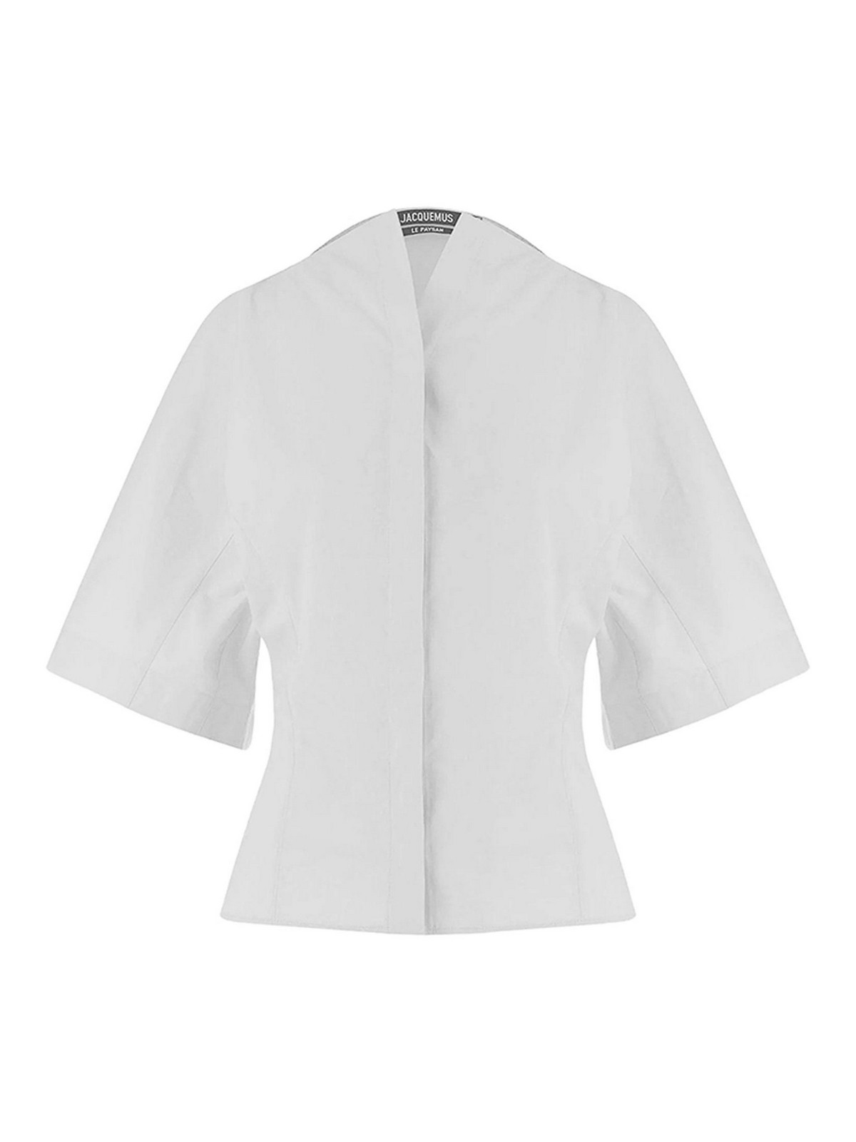 Jacquemus - short sleeve tailored top v neck