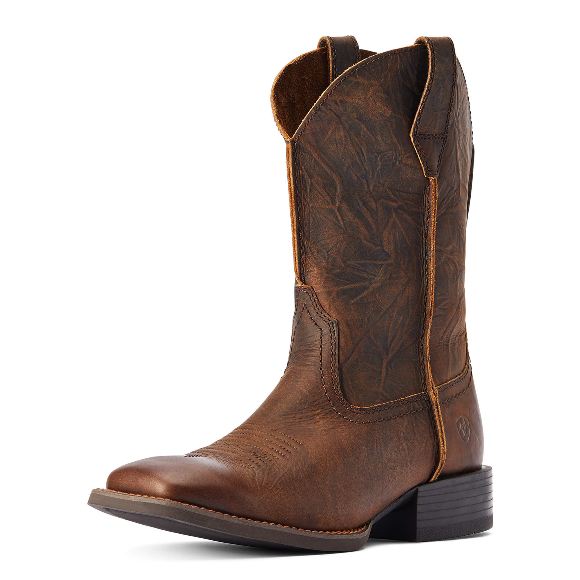 Men's Sport Rambler Wide Square Toe Western Boots in Bartop Brown, D Medium Width, Size 7, by