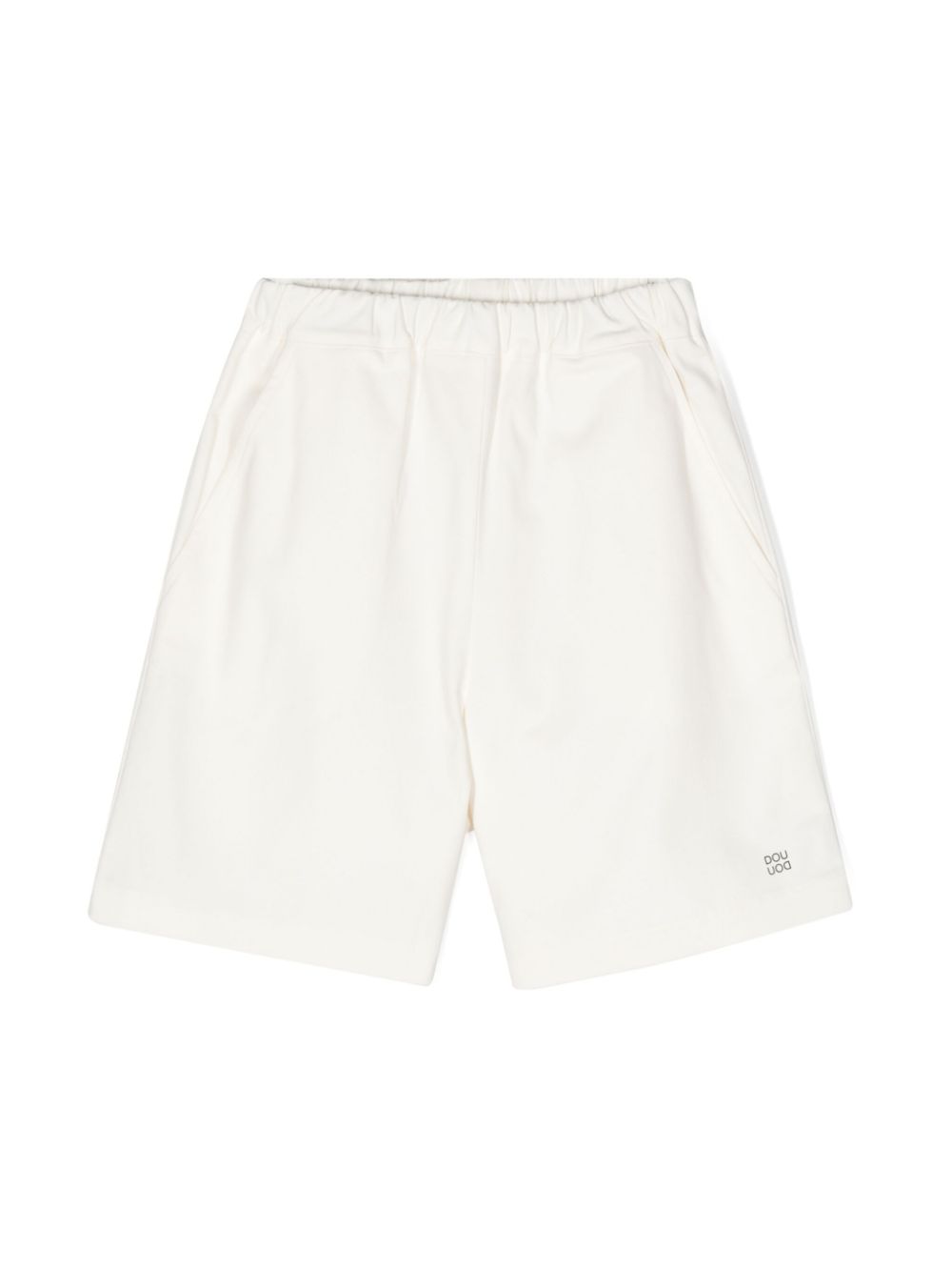 Logo-print twill shorts - Brown