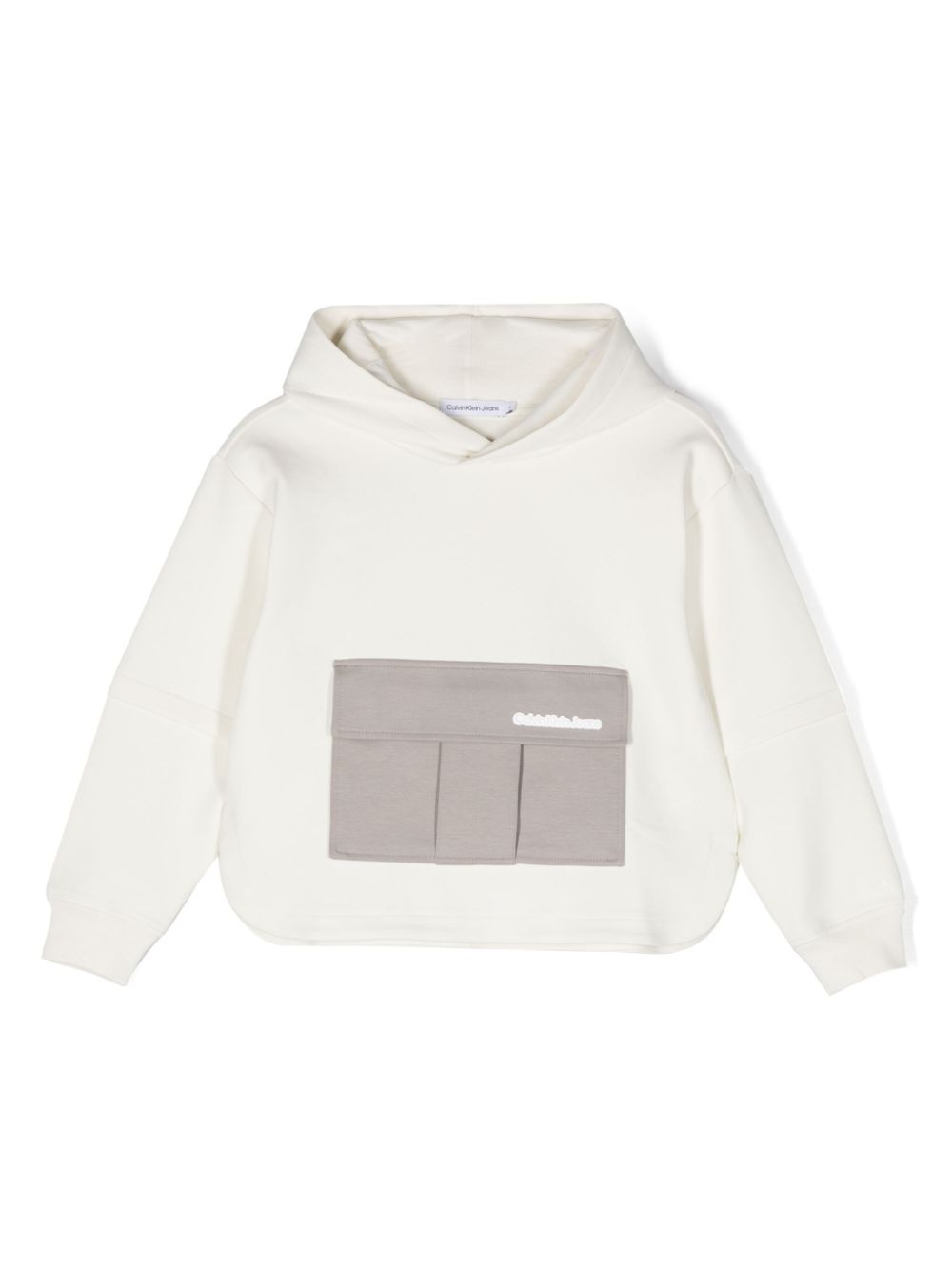 Logo-patch stretch-cotton hoodie - Neutrals