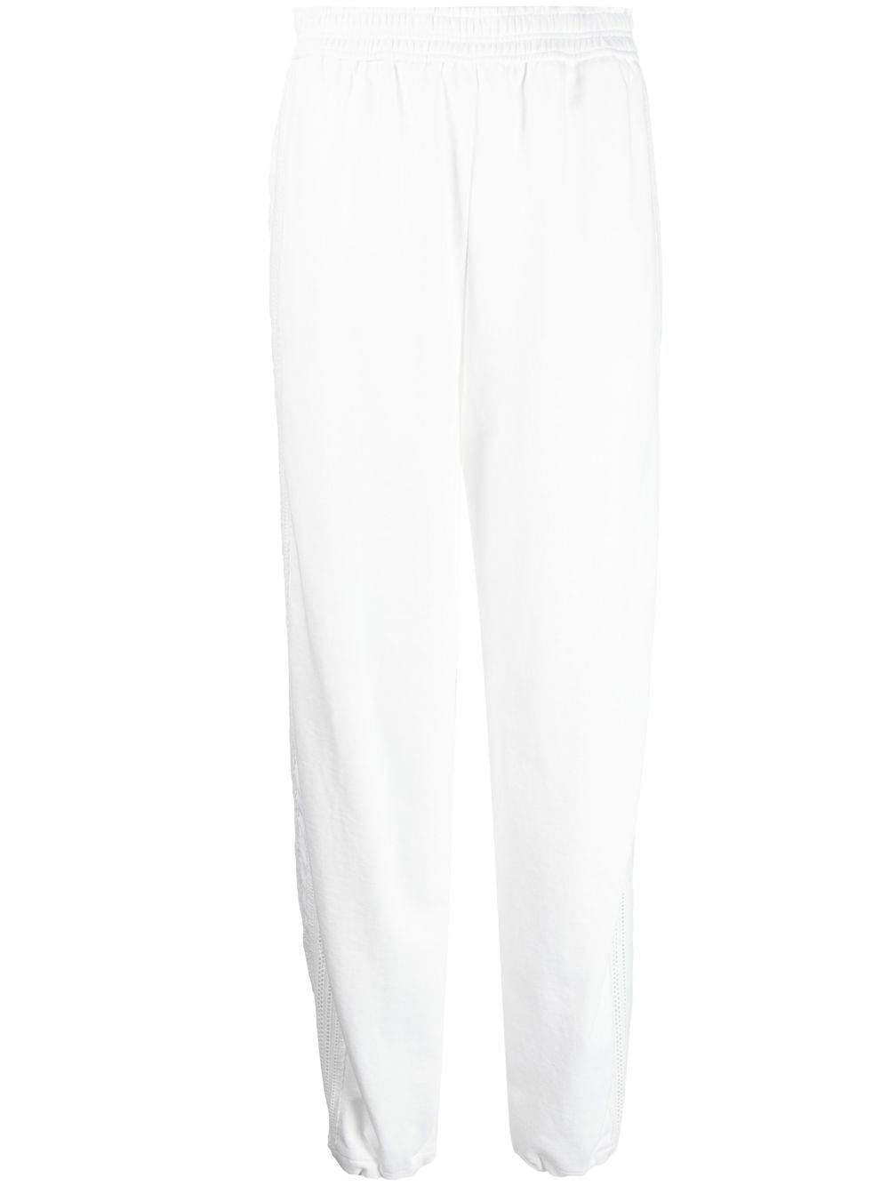 Cut out-detail track pants - White