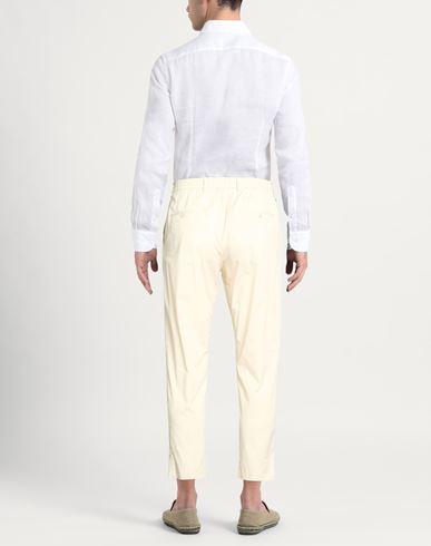 Man Pants Beige Size 38 Cotton, Polyamide, Eco Polyester