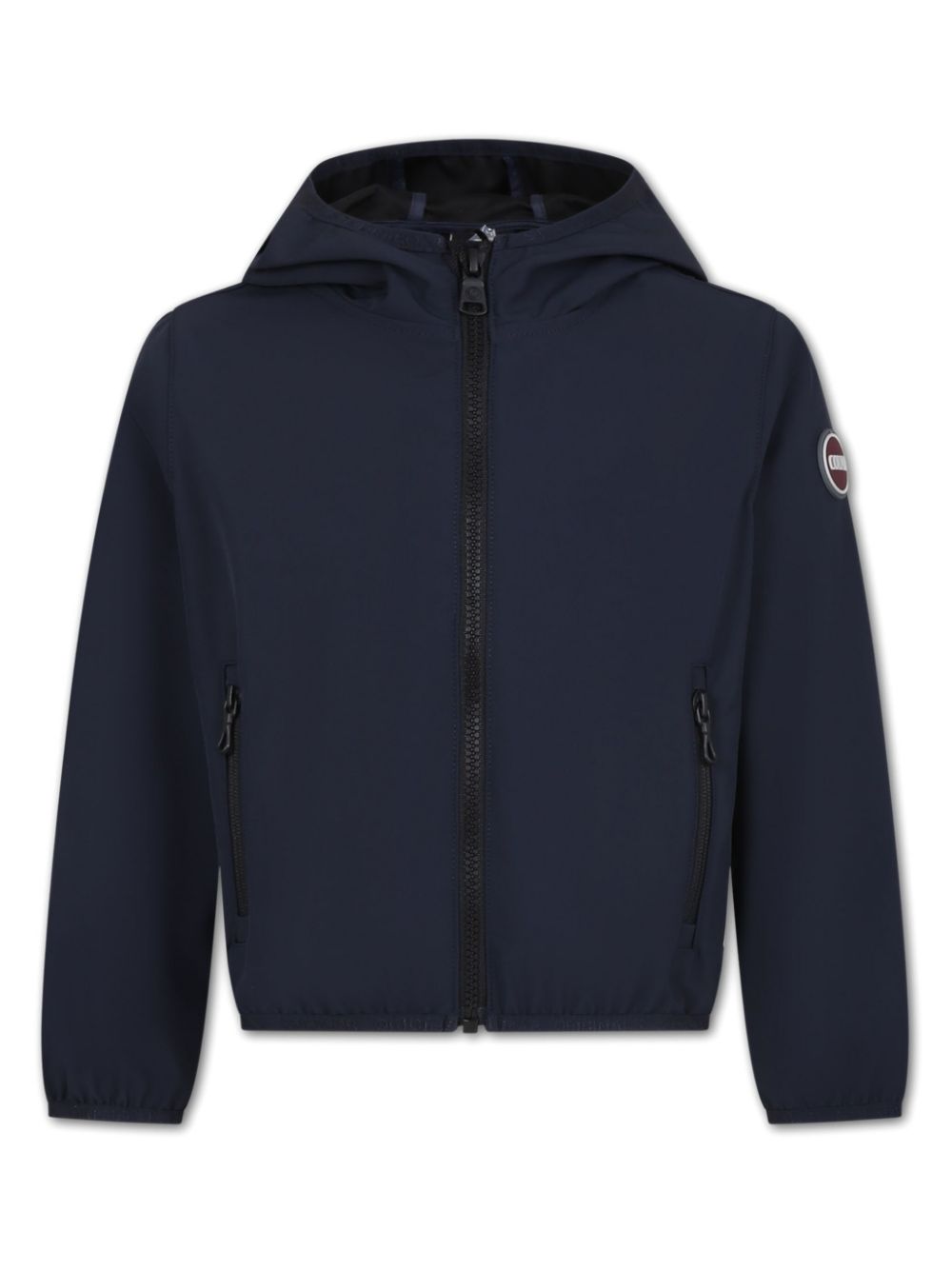 Logo-appliqué hooded jacket - Blue