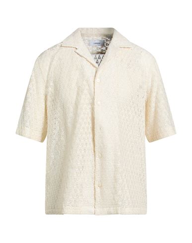 Man Shirt Ivory Size M Cotton, Polyamide