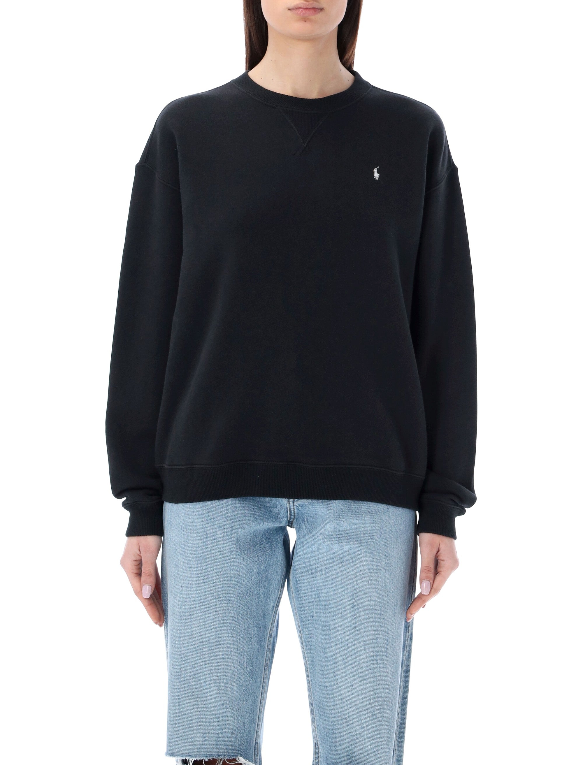 Relaxed Fit Fleece Crewneck Sweatshirt - Women's