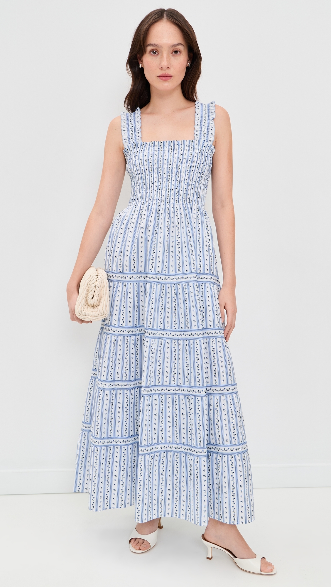 The Kimmy Maxi Dress Petal Stripe Blue