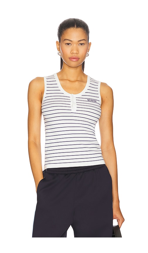 WE11DONE Knit Tank Top in White.  M. Also in
