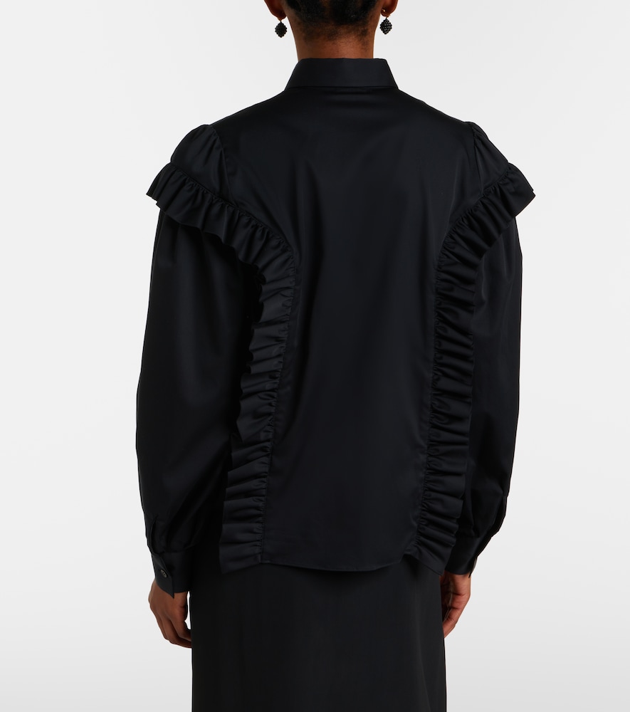 Ruffled cotton shirt