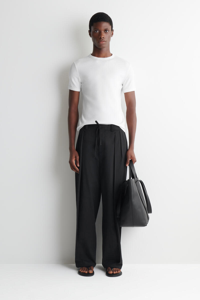 Slim Ribbed Cotton T-Shirt