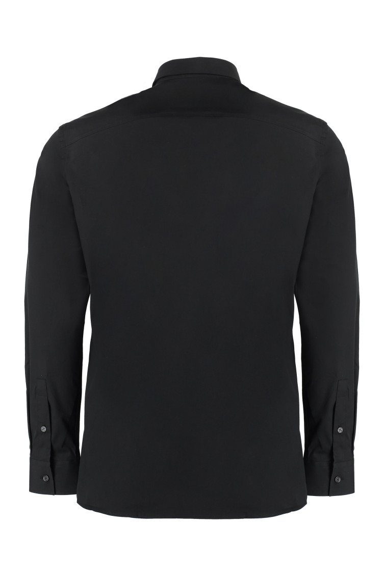 Black Slim Solid Shirt