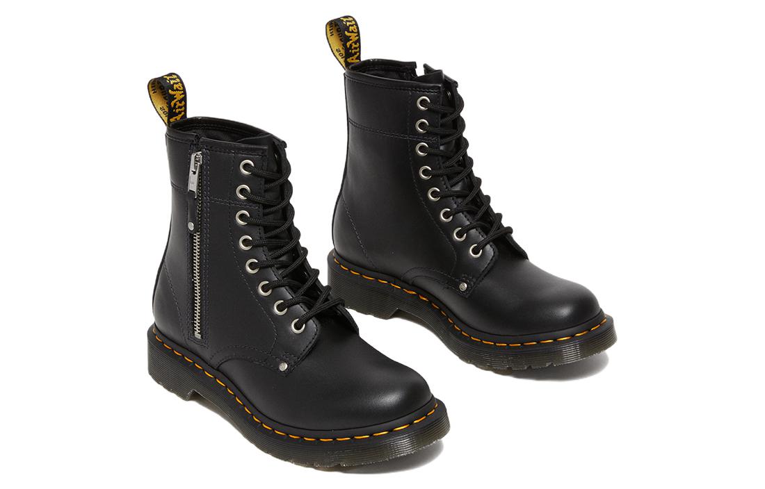 (WMNS) 1460 Double Zip Leather Lace Up Boots 'Black'