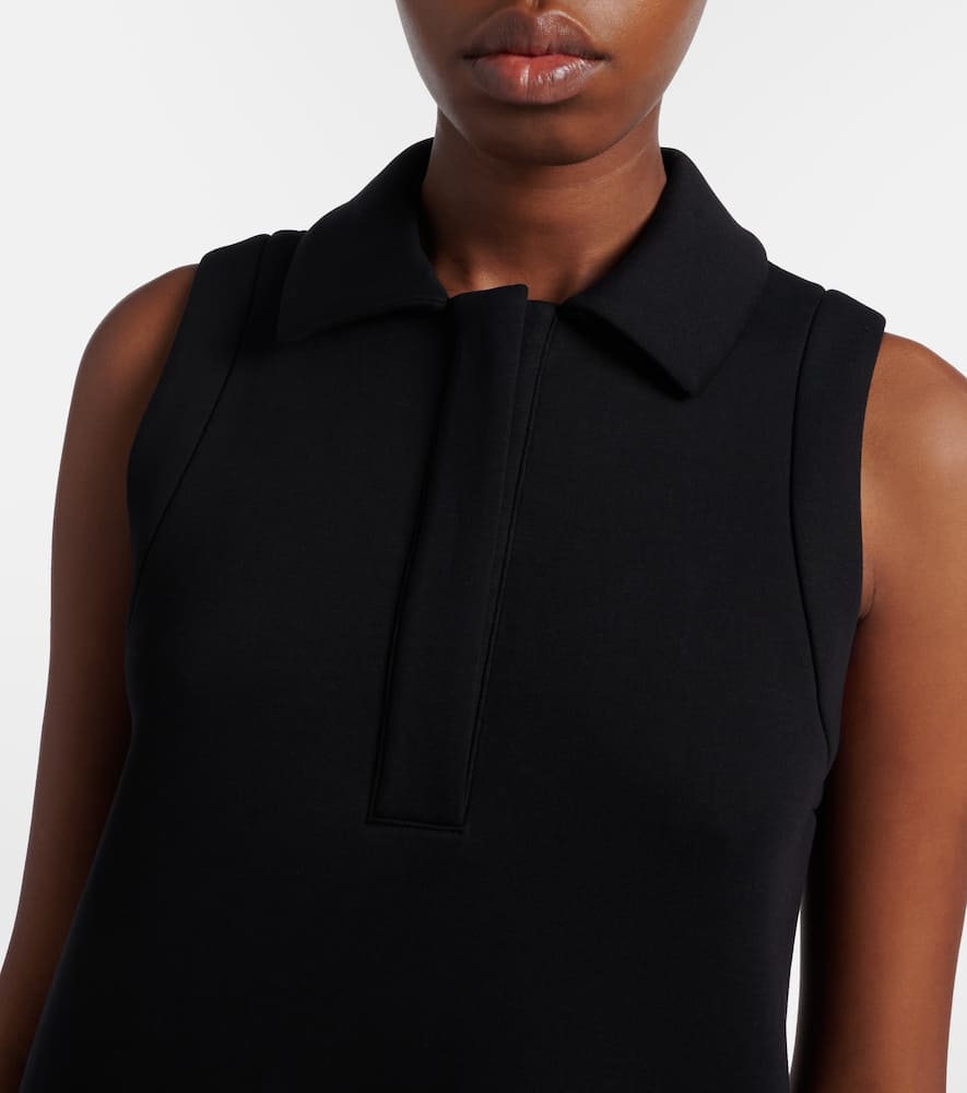 Saggina cotton-blend jersey polo dress