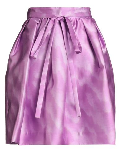 Woman Mini skirt Mauve Size 0 Polyester