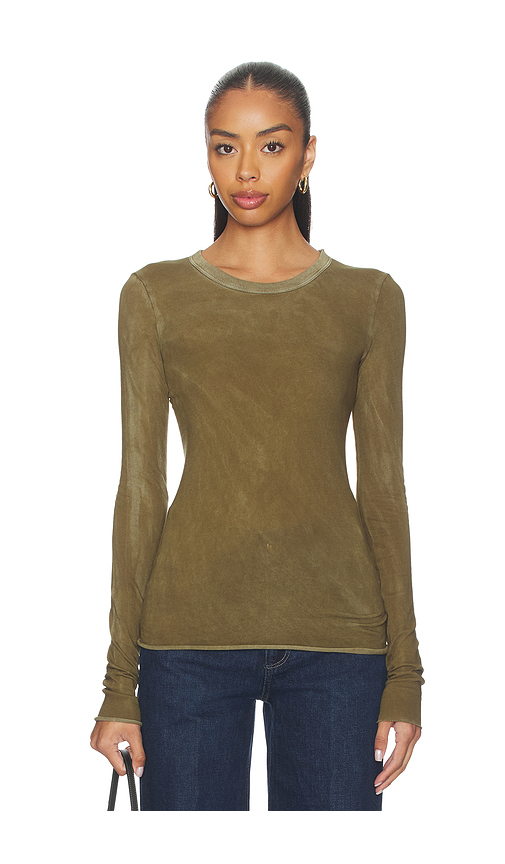 COTTON CITIZEN Marbella Long Sleeve in Green. L. Also in