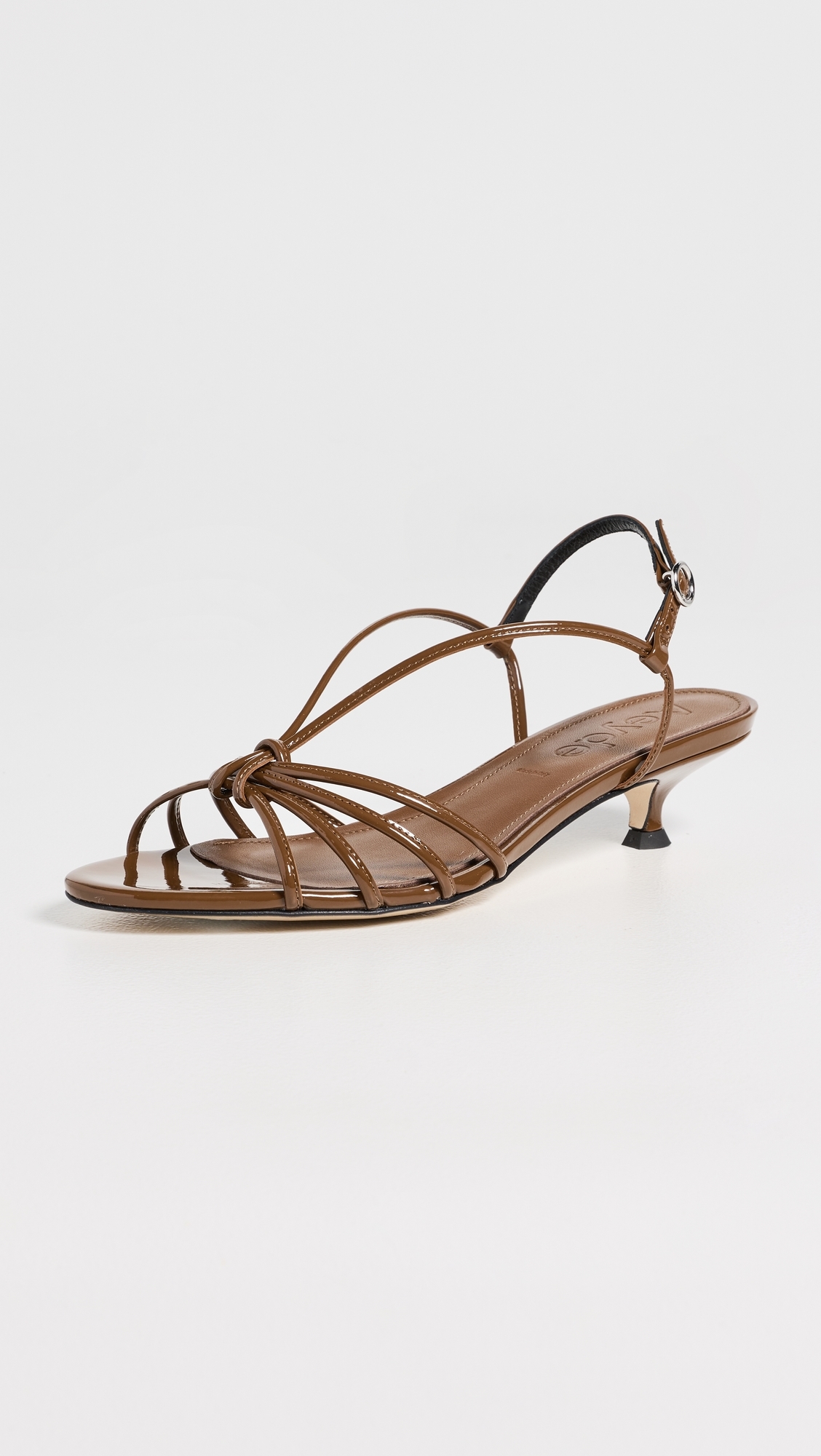 Amara Patent Calf Leather Tobacco Sandals Tobacco