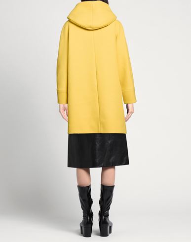 Woman Coat Mustard Size 10 Polyester