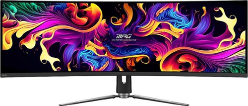 "MPG491CQPQDOLED 49"" OLED Curved DQHD 144Hz 0.03ms FreeSyncPremium Gaming Monitor with HDR400 (DisplayPort, HDMI, USB) - Black"