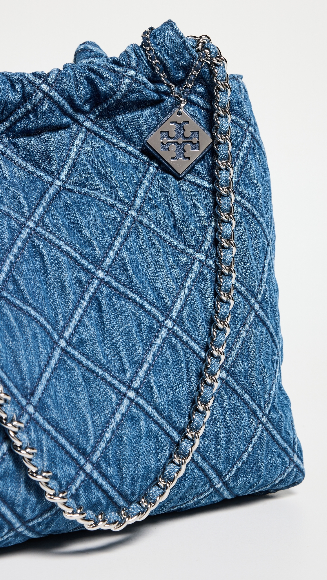Fleming Soft Denim Drawstring Bag Denim One Size