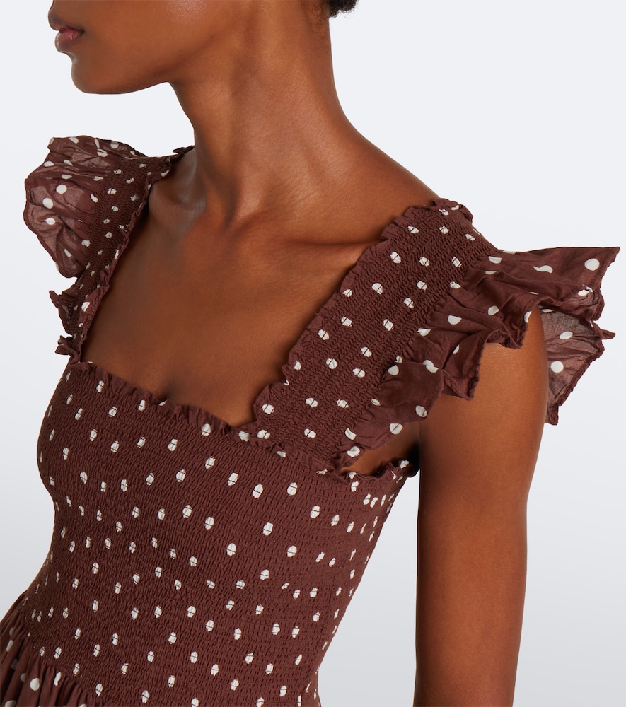 Kendall polka dot cotton midi dress