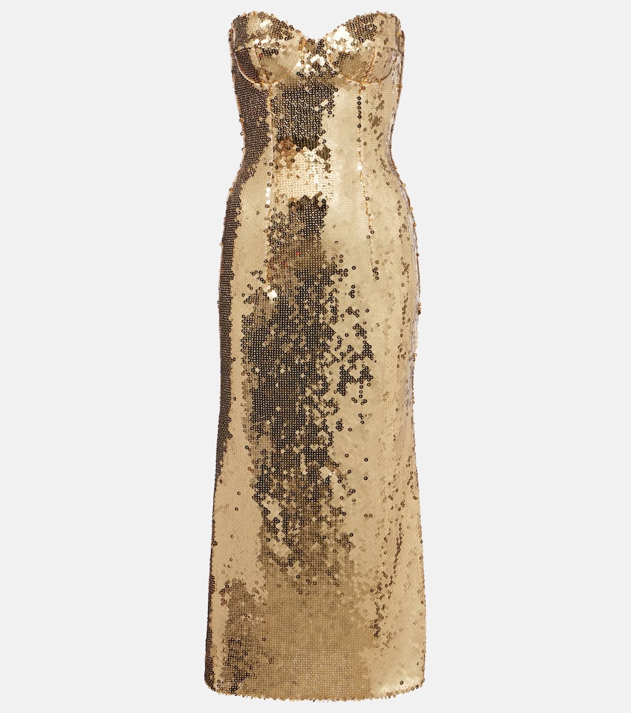Sequined bustier dress