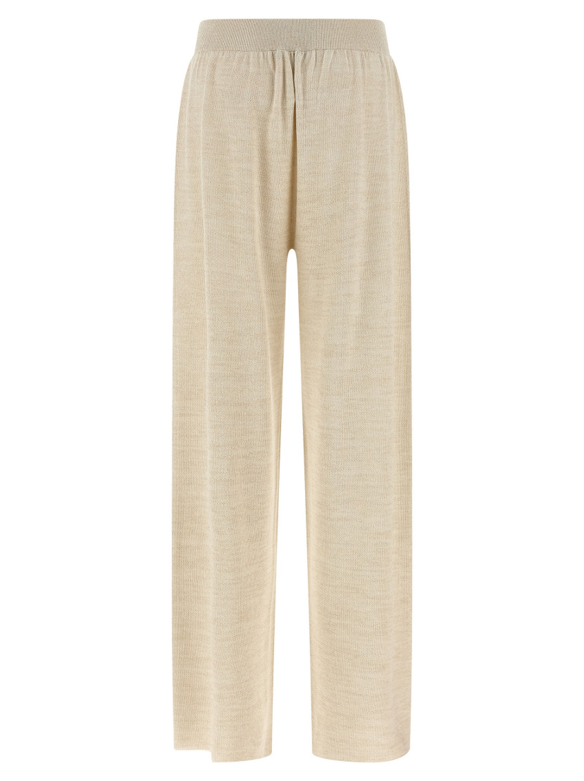 Lamé Thread Trousers Pants Gold