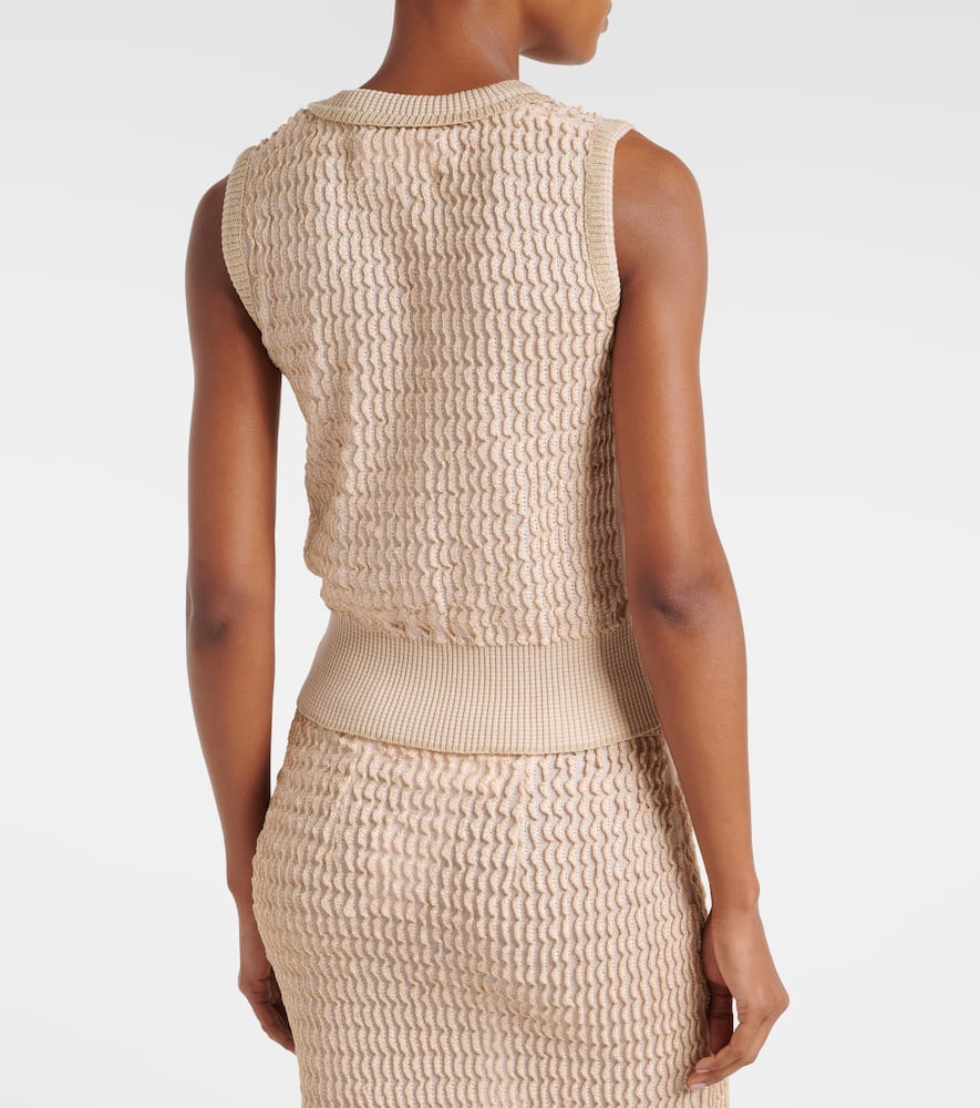 Ribbed-knit sweater vest