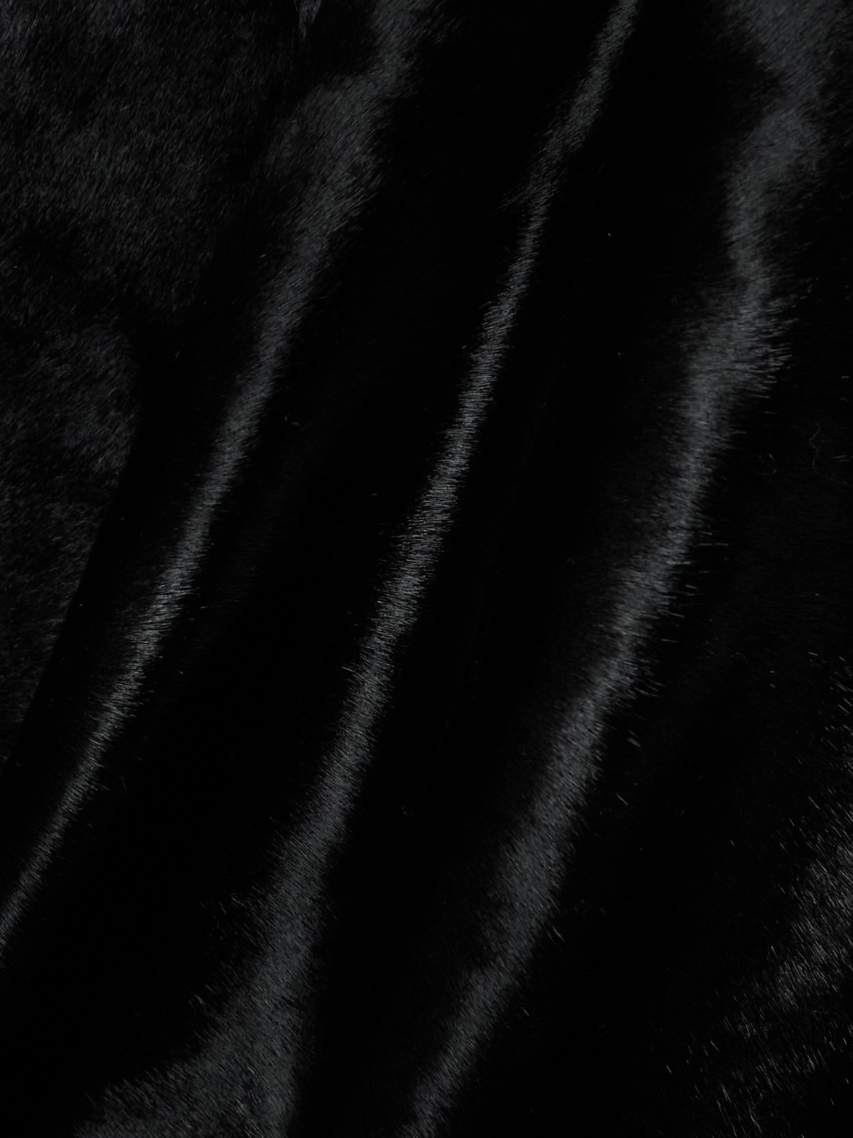 Althea Belted Cow Hair Coat - Black
