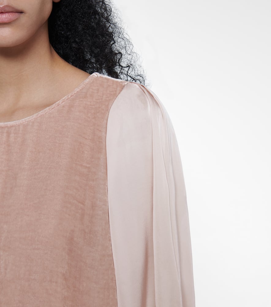 Elise and silk blouse