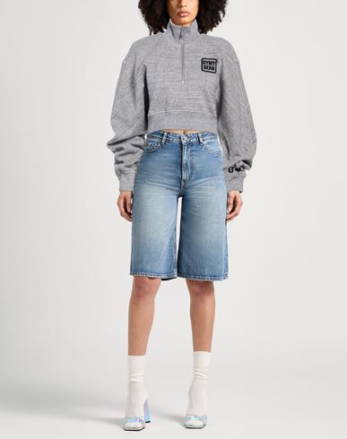 Woman Sweatshirt Grey Size M Cotton