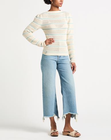 Woman Sweater Ivory Size L Viscose, Cotton