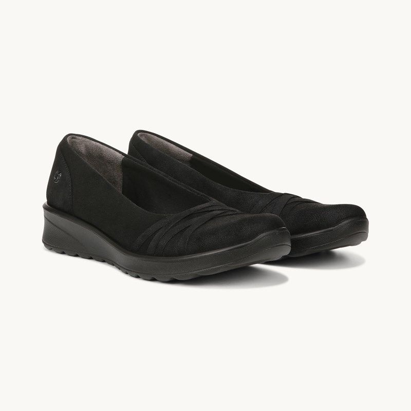 For Goody Slip On Shoes Black Fabric