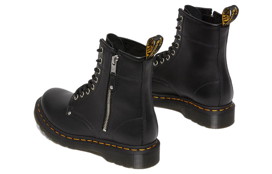 (WMNS) 1460 Double Zip Leather Lace Up Boots 'Black'