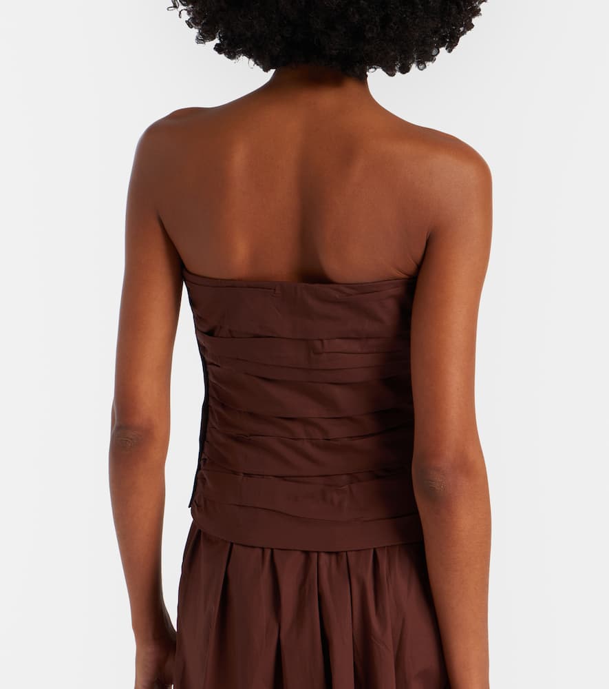 Strapless cotton top