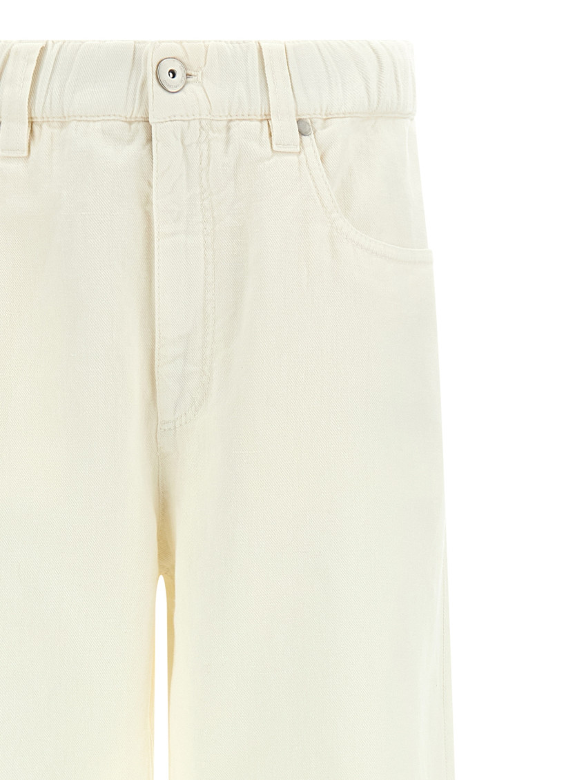 Cotton Trousers Pants Beige