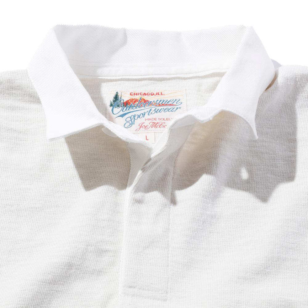 Climbers' Striped Rugby Shirt Ecru x Purple