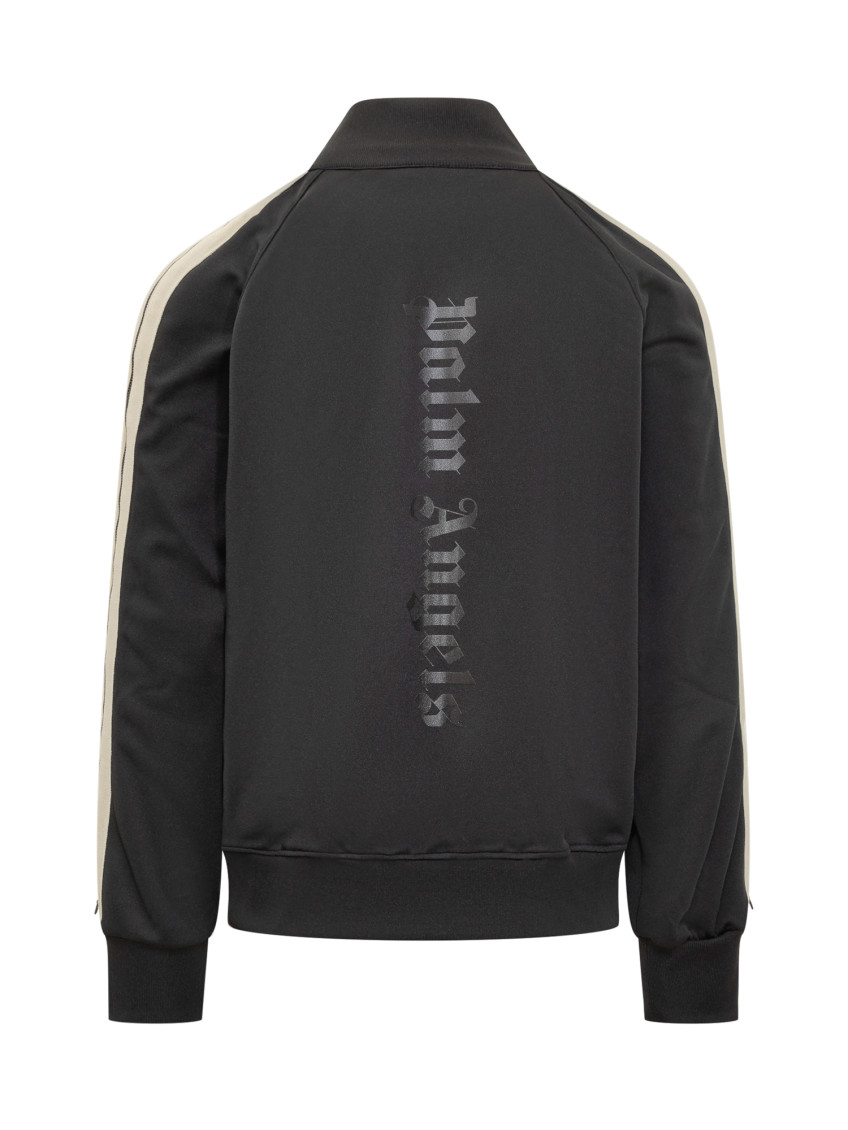 Black Stripes Mock Collar Sweatshirt