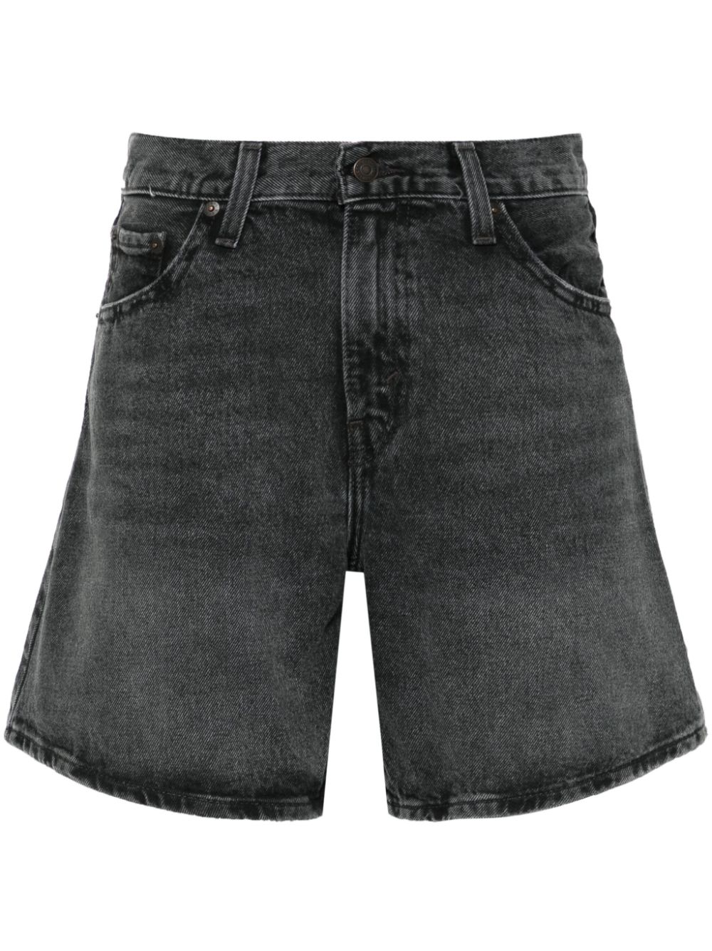 High-rise denim shorts - Black