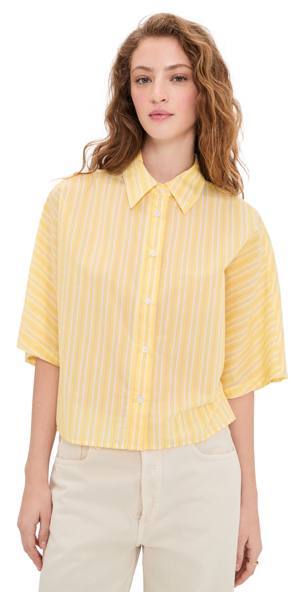 Merrin Shirt Wirrel Stripe/Lemon Drop/Cream