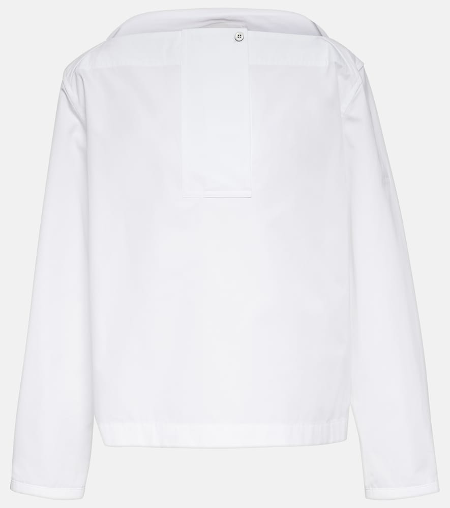 Jil Sander Cotton poplin pleated top