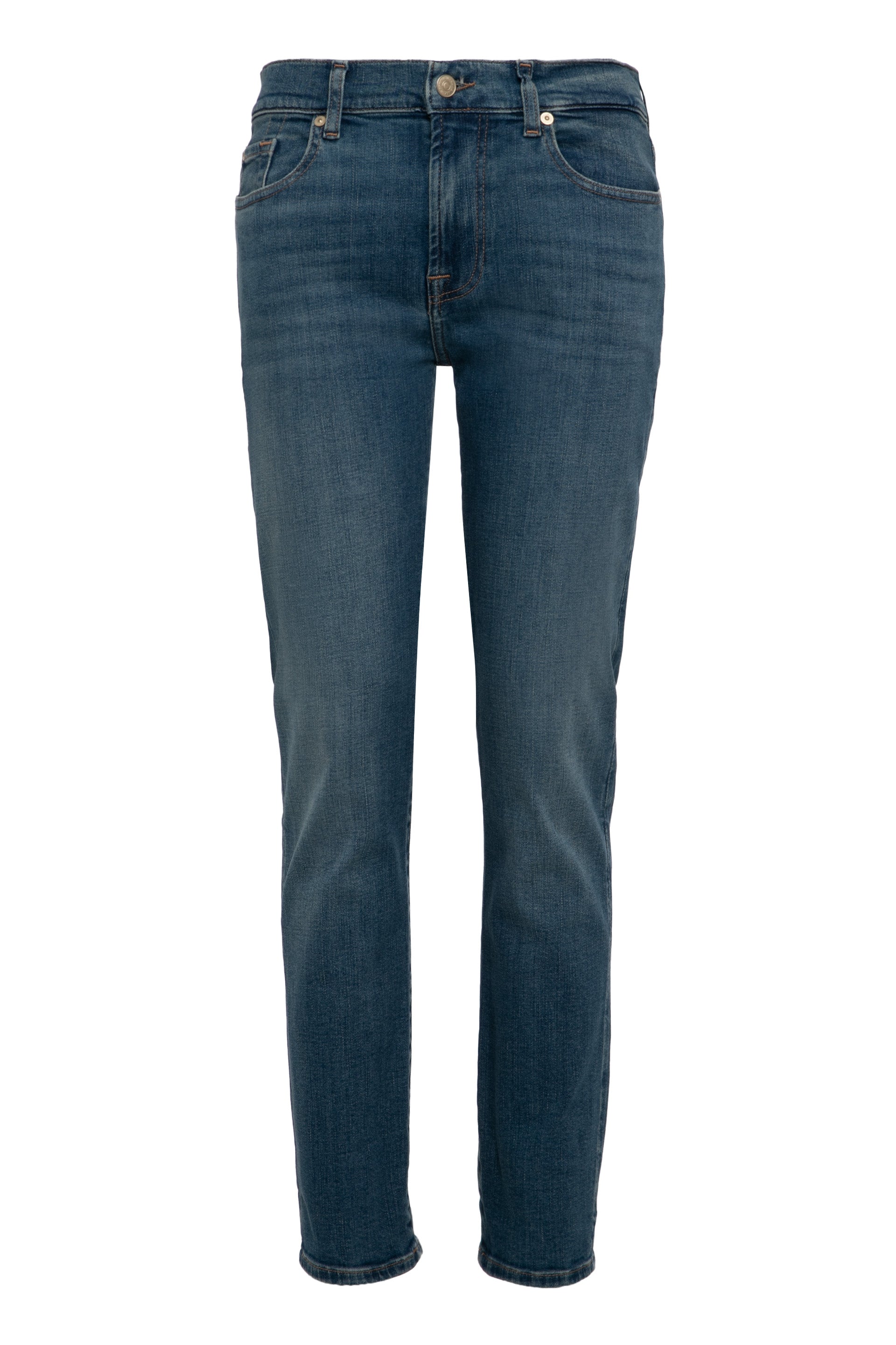 Relaxed Skinny Slim Jeans with Mid-Rise