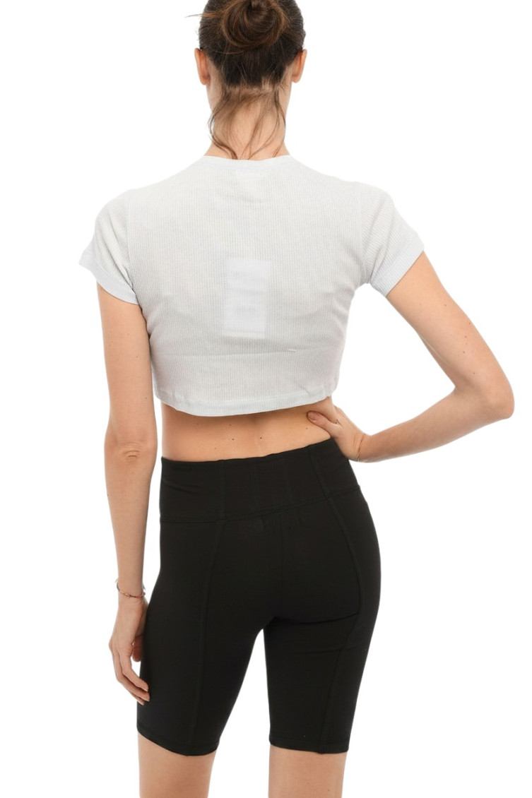 White Solid Crew Neck T-Shirt