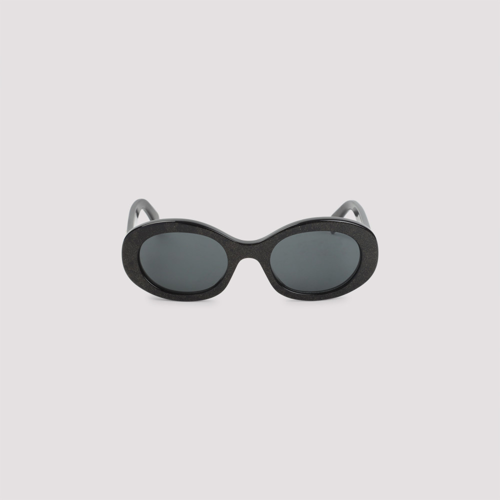 Black Oval Logo Sunglasses