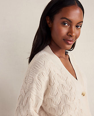 Ann Taylor Haven Well Within Cashmere Cable Cardigan