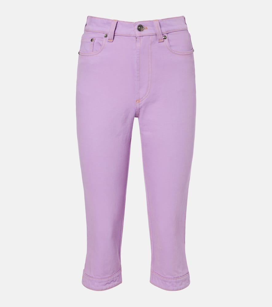 High-rise capri jeans