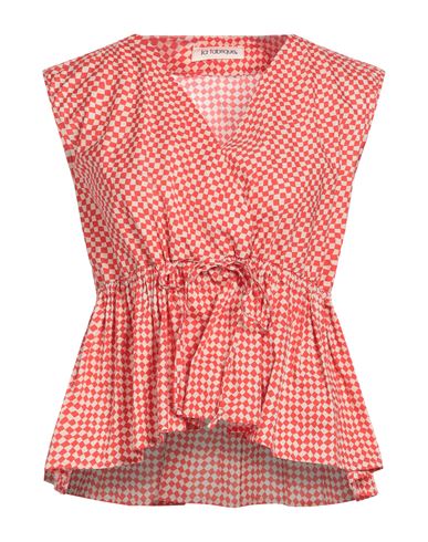 Woman Top Orange Size S Cotton, Elastane