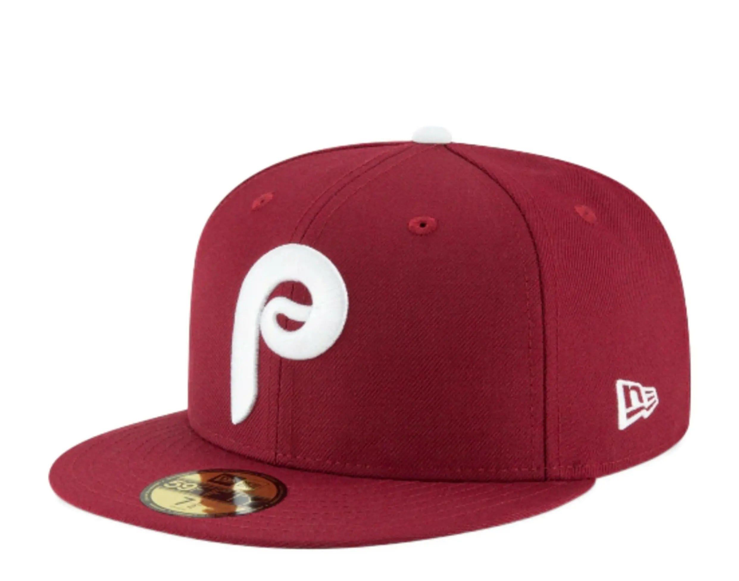 59Fifty Philadelphia Phillies 1970 Cooperstown Men Fitted Hat Plum Burgundy