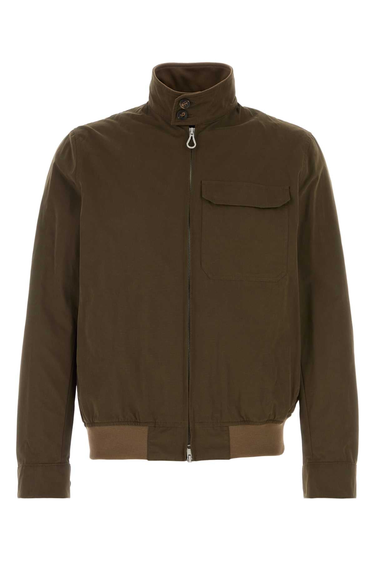 Cotton Blend Jacket — Brown